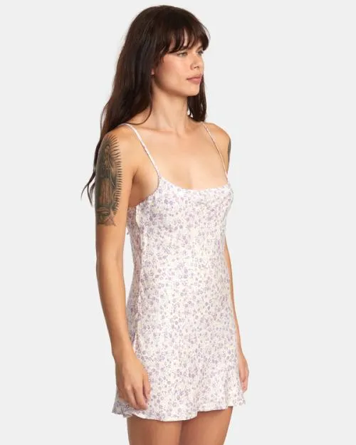 Rvca Macarthur Midi Dress Latte Women Dresses and Rompers