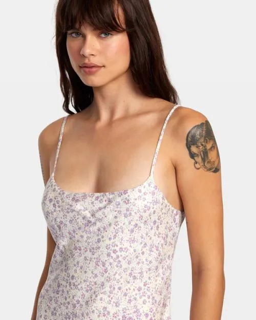 Rvca Macarthur Midi Dress Latte Women Dresses and Rompers