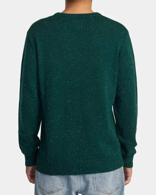 Rvca Neps Crewneck Sweater College Green Men Sweaters
