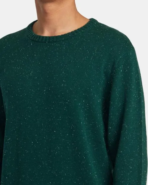 Rvca Neps Crewneck Sweater College Green Men Sweaters