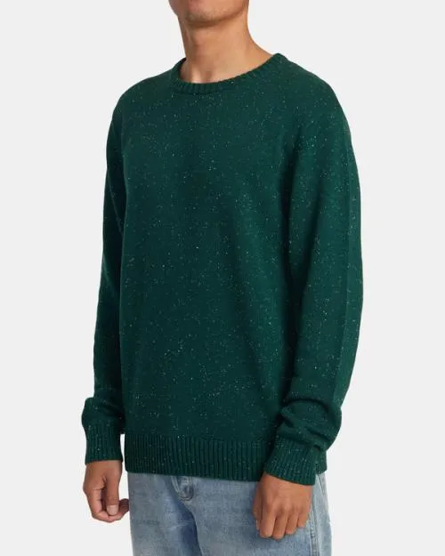 Rvca Neps Crewneck Sweater College Green Men Sweaters