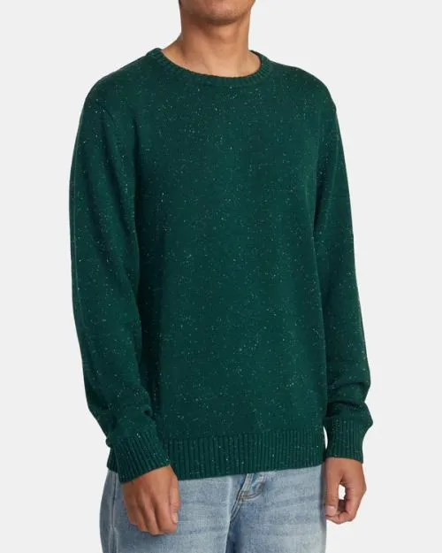 Rvca Neps Crewneck Sweater College Green Men Sweaters