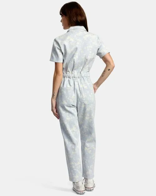 Rvca Nightshift Jumpsuit Shore Women Dresses and Rompers