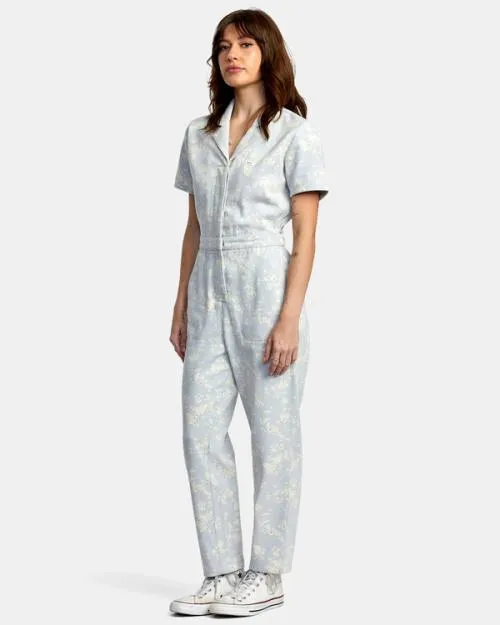 Rvca Nightshift Jumpsuit Shore Women Dresses and Rompers