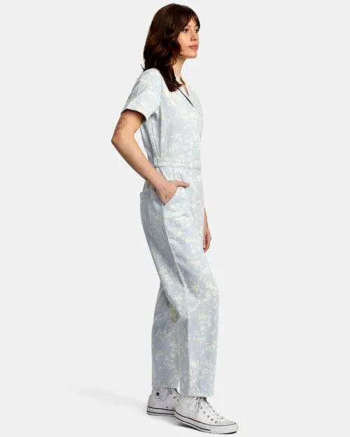 Rvca Nightshift Jumpsuit Shore Women Dresses and Rompers