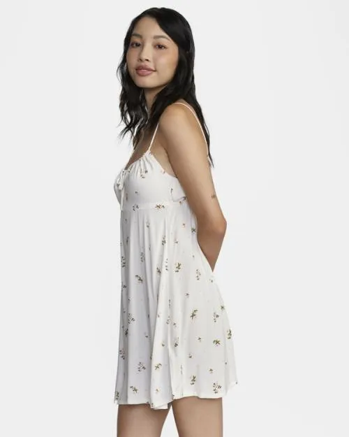 Rvca Overtime Sun Dress Cloud Women Dresses and Rompers