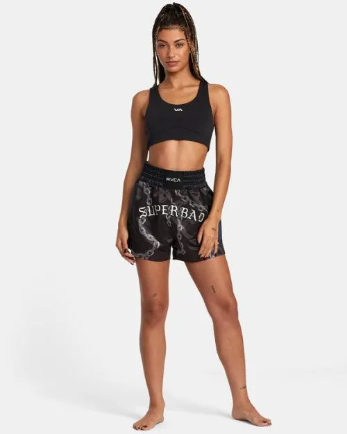 Rvca Seniesa Boxing Shorts Black SportWomen Athletic Shorts