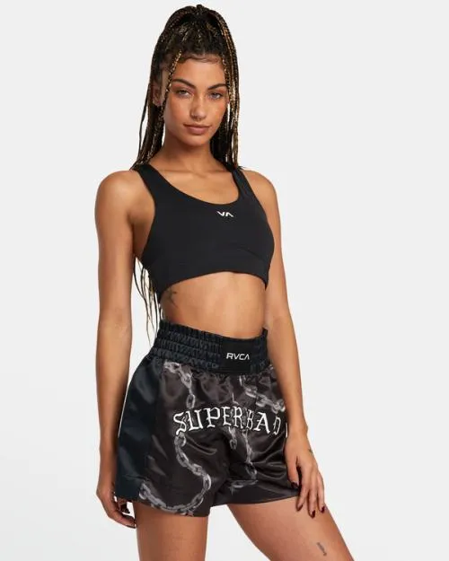 Rvca Seniesa Boxing Shorts Black SportWomen Athletic Shorts
