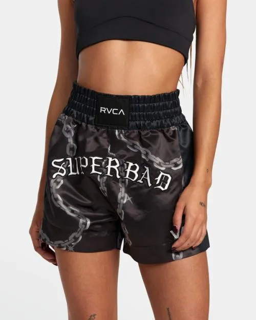 Rvca Seniesa Boxing Shorts Black SportWomen Athletic Shorts