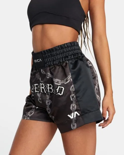Rvca Seniesa Boxing Shorts Black SportWomen Athletic Shorts