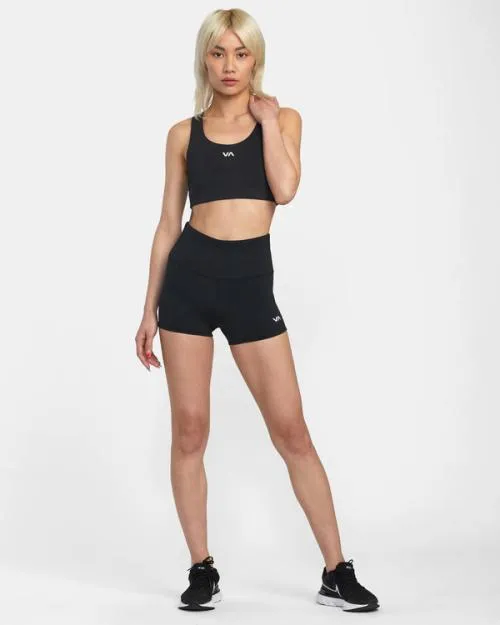 Rvca Shorty Workout Shorts Black SportWomen Athletic Shorts