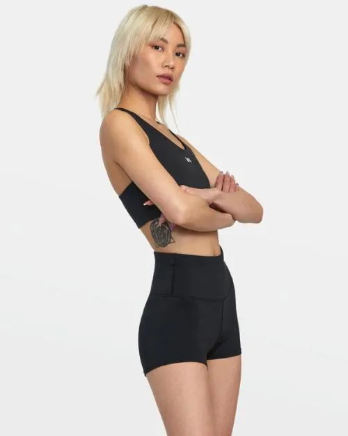 Rvca Shorty Workout Shorts Black SportWomen Athletic Shorts
