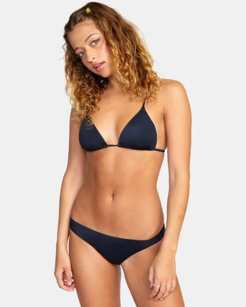 Rvca Solid Medium Bikini Bottoms Black Women Bikini Bottoms