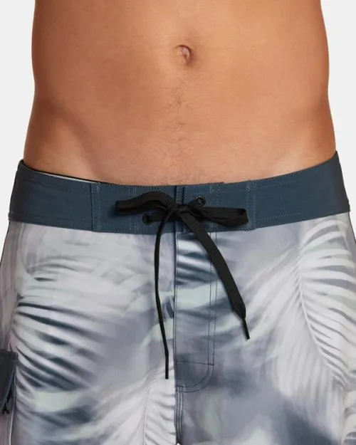 Rvca Spray Palm Eastern 20034 Boardshorts Navy Men Boardshorts