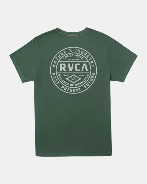 Rvca Standard Issue TShirt College Green Men Short Sleeves