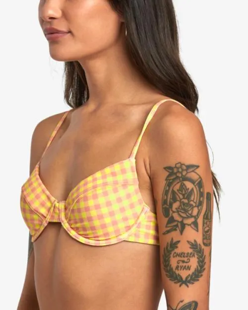 Rvca Sunkissed Underwired Bikini Top Lilikoi Women Bikini Tops