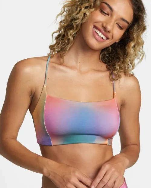 Rvca Sunset Rose Machado Crossback Bikini Top Multi Women Bikini Tops