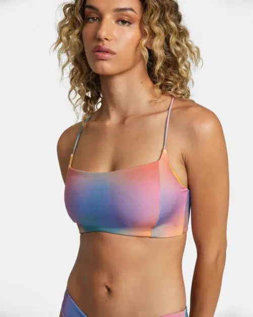 Rvca Sunset Rose Machado Crossback Bikini Top Multi Women Bikini Tops