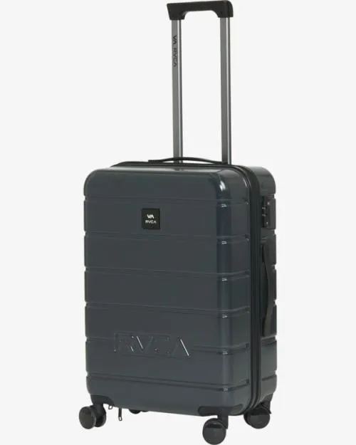 Rvca VA Medium Roller Hardcase Suitcase Black Men Backpacks and Luggage