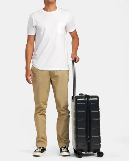 Rvca VA Medium Roller Hardcase Suitcase Black Men Backpacks and Luggage
