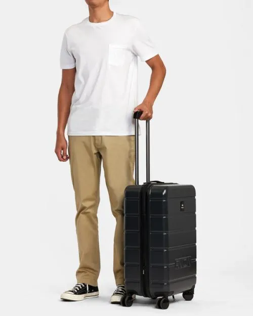 Rvca VA Medium Roller Hardcase Suitcase Black Men Backpacks and Luggage