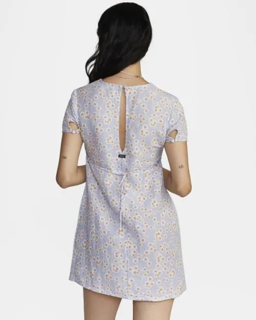Rvca Veda Mini Dress Cosmic Sky Women Dresses and Rompers