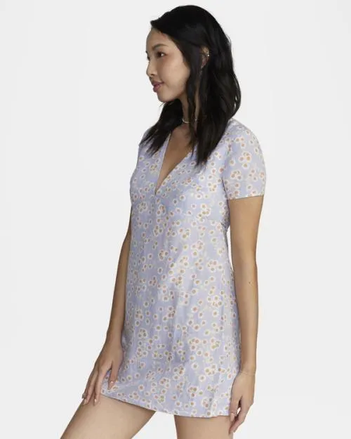Rvca Veda Mini Dress Cosmic Sky Women Dresses and Rompers