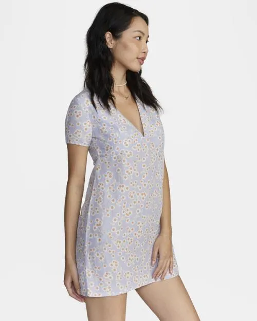 Rvca Veda Mini Dress Cosmic Sky Women Dresses and Rompers