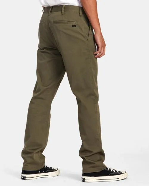 Rvca Weekend Stretch Chino Pants Olive Men Pants
