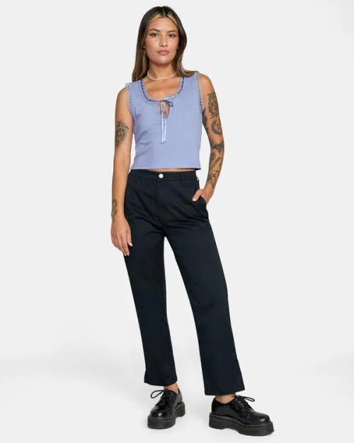 Rvca Weekend Stretch Pants True Black Women Pants