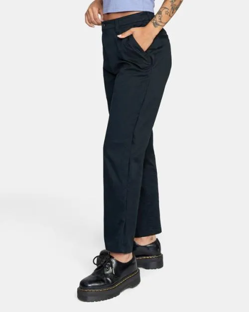 Rvca Weekend Stretch Pants True Black Women Pants