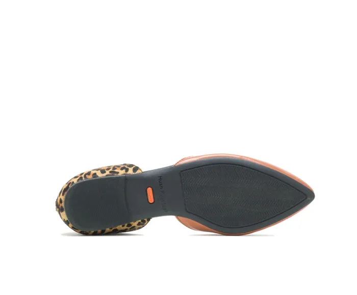 Sadie D8217Orsay Tan Leathercheetah Flats and SlipOns Hush Puppies Women