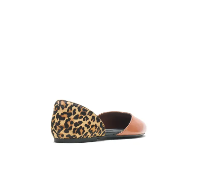 Sadie D8217Orsay Tan Leathercheetah Flats and SlipOns Hush Puppies Women