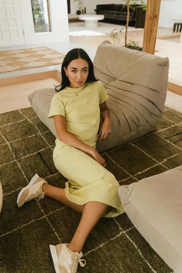 Sarah Twofer Dress In Lime Lime Women Bohme Dresses