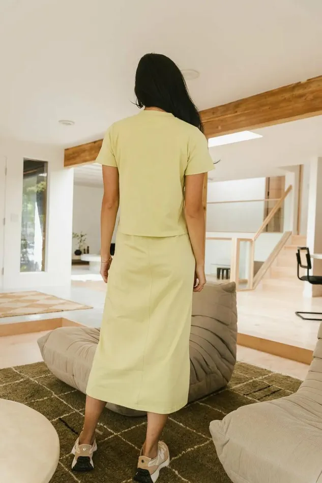 Sarah Twofer Dress In Lime Lime Women Bohme Dresses