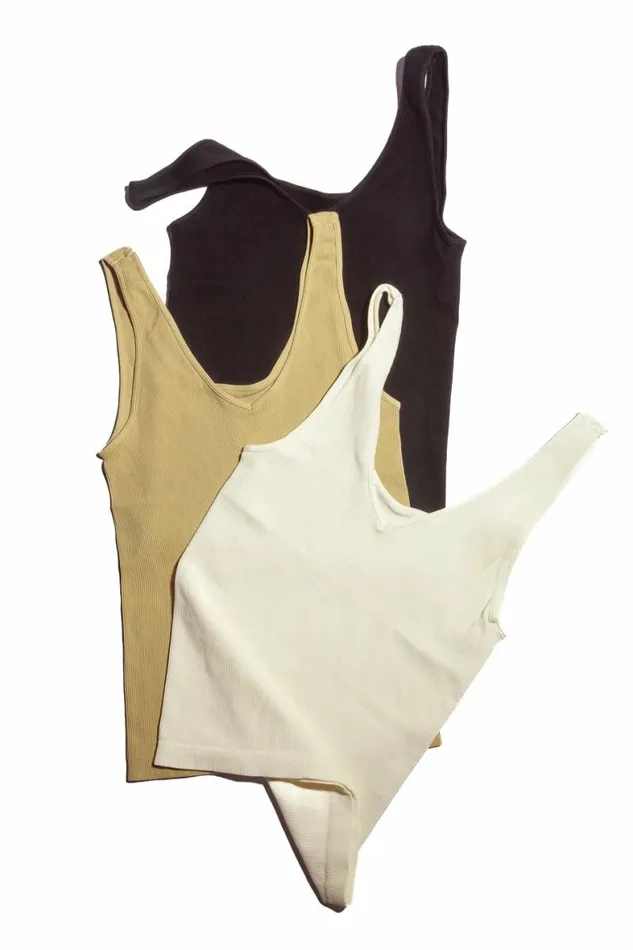 Sena Ribbed Tank In Ivory Ivory Women Bohme Tops