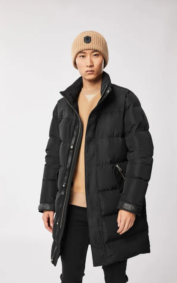 Shearling Jackets Men Mackage REYNOLD Down Coat With Removable Shearling Bib And Hood Army