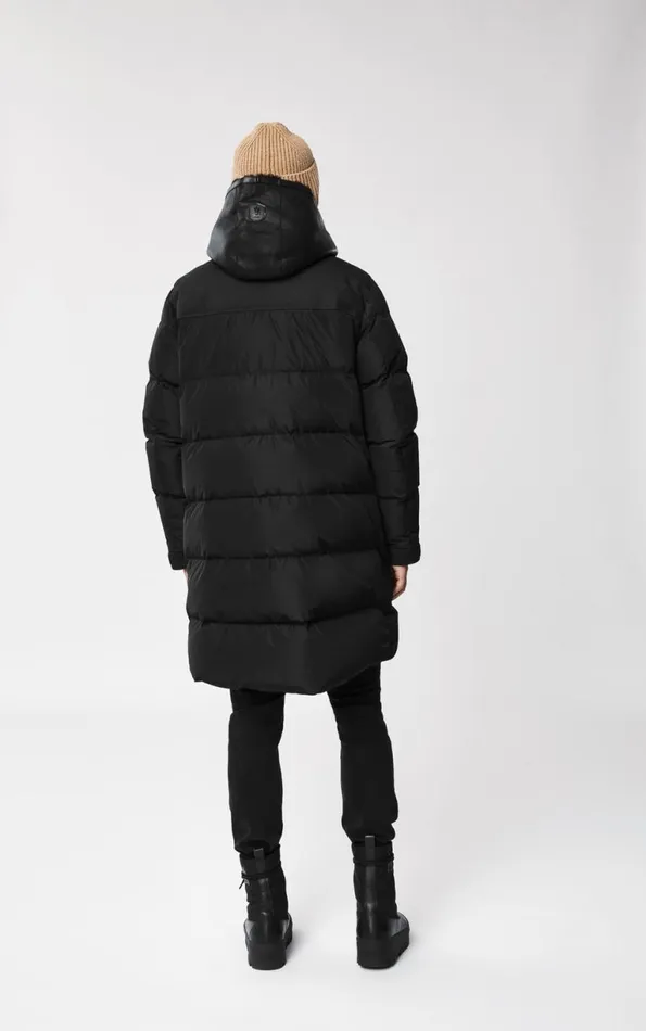 Shearling Jackets Men Mackage REYNOLD Down Coat With Removable Shearling Bib And Hood Army