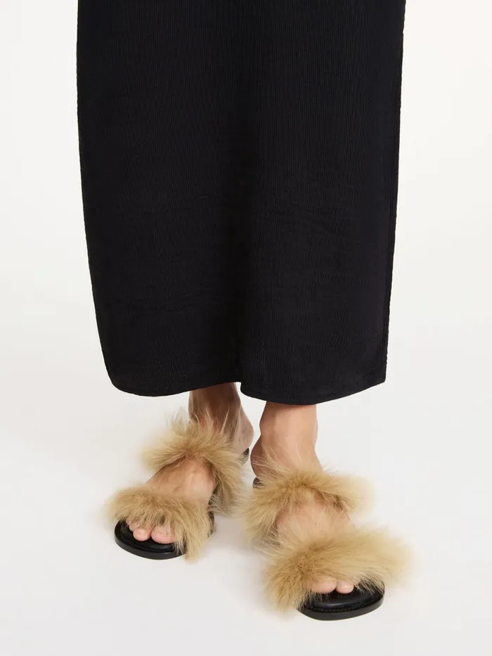 Shoes Women By Malene Birger Tianna Shearling Sandals Old Beige Shoes Women By Malene Birger Tianna Shearling Sandals Old Beige