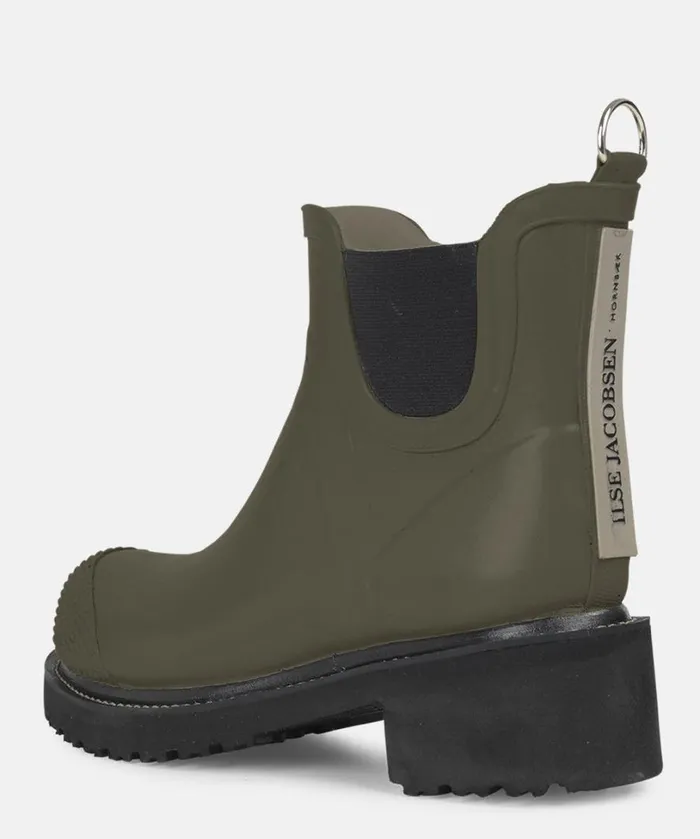 Short Rubber Boots With High Heel 8211 Army Rainboots Ilse Jacobsen Rainboots Short