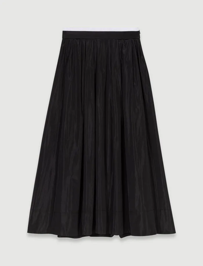 Skirts and Shorts Women Maje Long Skirt With Contrast Waistband Black