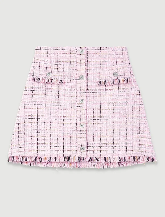 Skirts and Shorts Women Maje Tweed Skirt Pink
