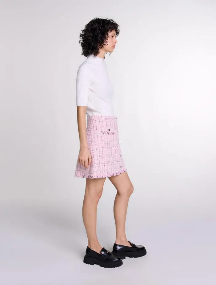 Skirts and Shorts Women Maje Tweed Skirt Pink