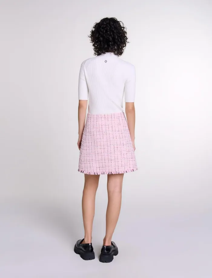 Skirts and Shorts Women Maje Tweed Skirt Pink