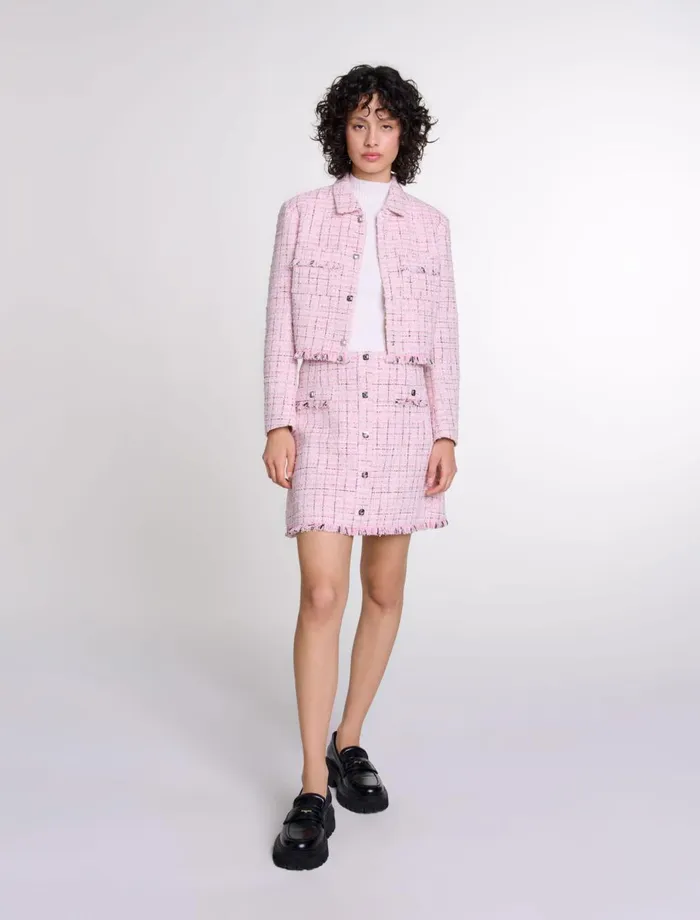 Skirts and Shorts Women Maje Tweed Skirt Pink