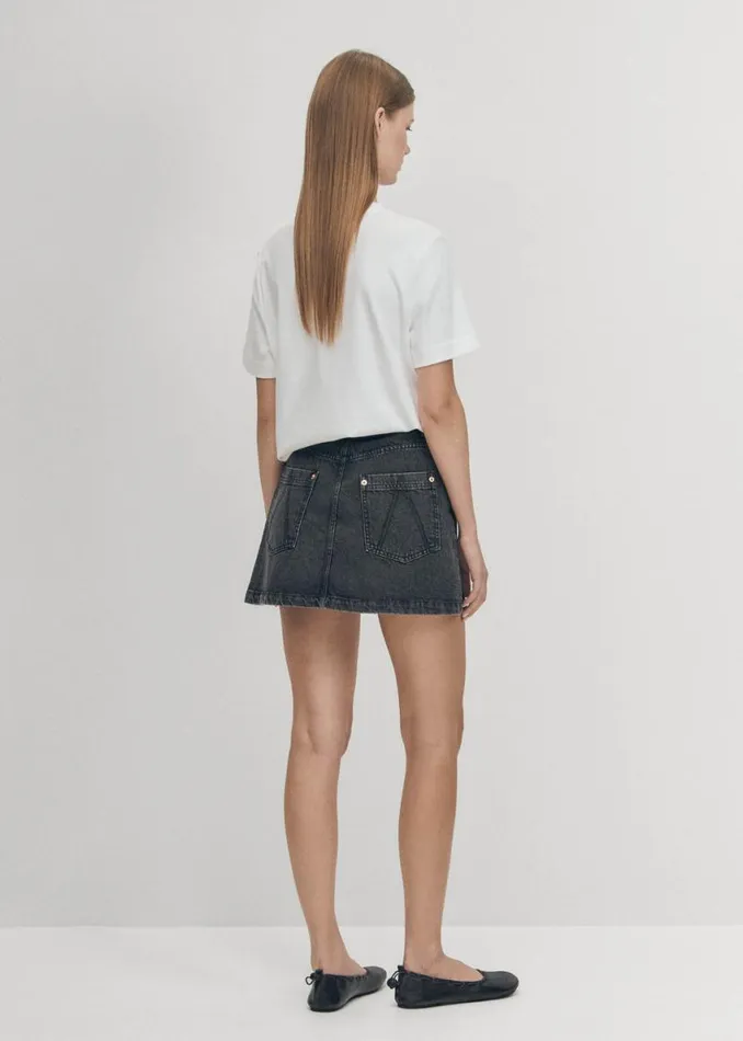 Skirts Women ALOHAS Boston Black Denim Skirt