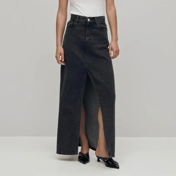 Skirts Women ALOHAS Mariana Black Denim Skirt