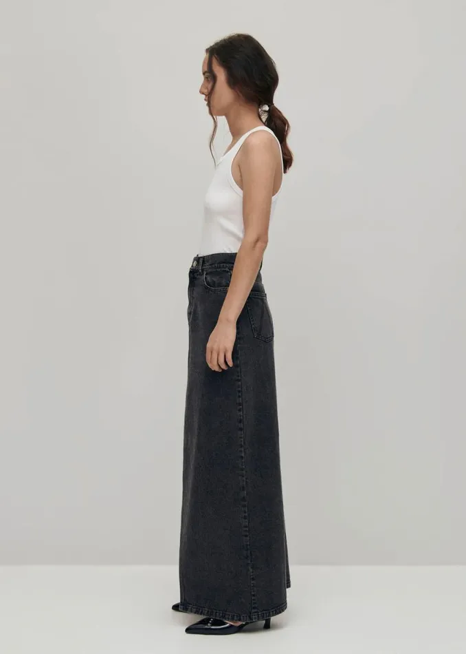 Skirts Women ALOHAS Mariana Black Denim Skirt