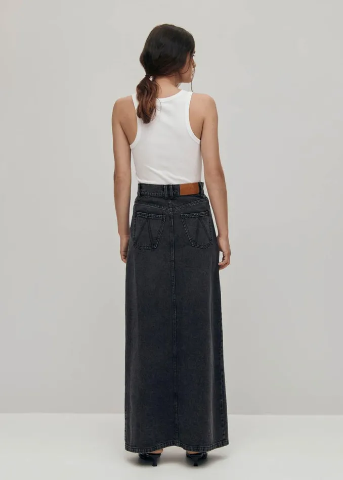 Skirts Women ALOHAS Mariana Black Denim Skirt