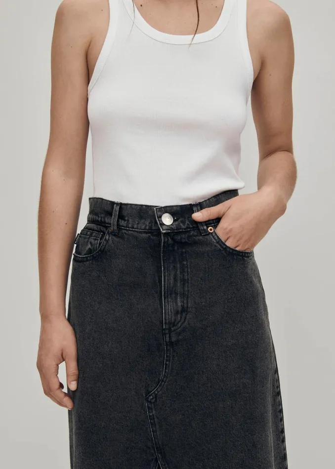 Skirts Women ALOHAS Mariana Black Denim Skirt